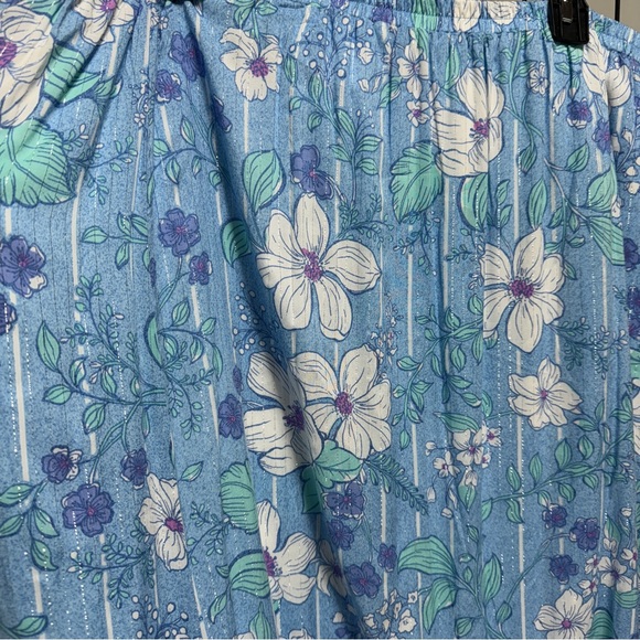 Ruby Road Rd Botanical Garden Blue Purple Floral Skirt 
Size 2X NWT - Picture 4 of 6